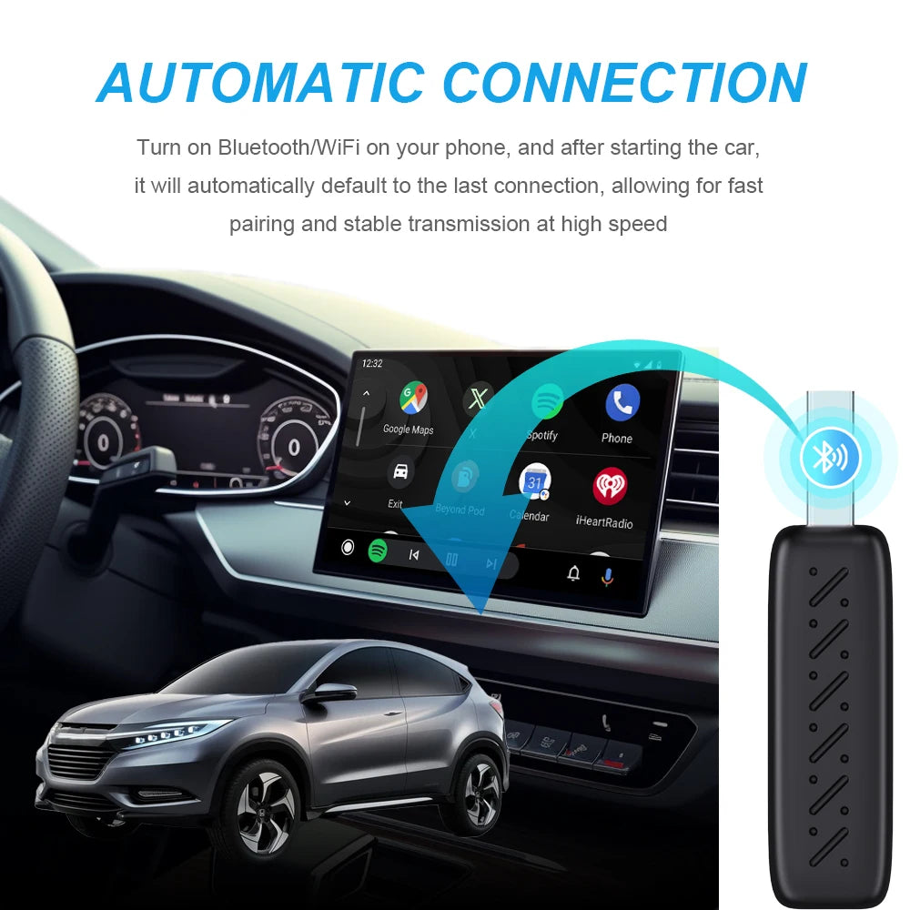 2025 NEW 2in1 Wired To Wireless CarPlay Mini Box Android Auto Adapter Smart box BlueTooth WiFi Connect Plug&Play Universal Mini