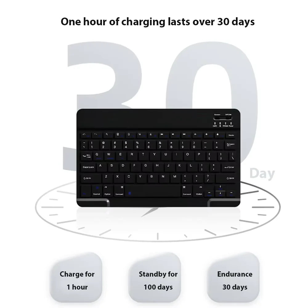 10 inch Bluetooth Wireless Keyboard Mobile Phone Tablet Keyboard And Mouse New Mini Bluetooth Keyboard Ipad Accessories Keyboard