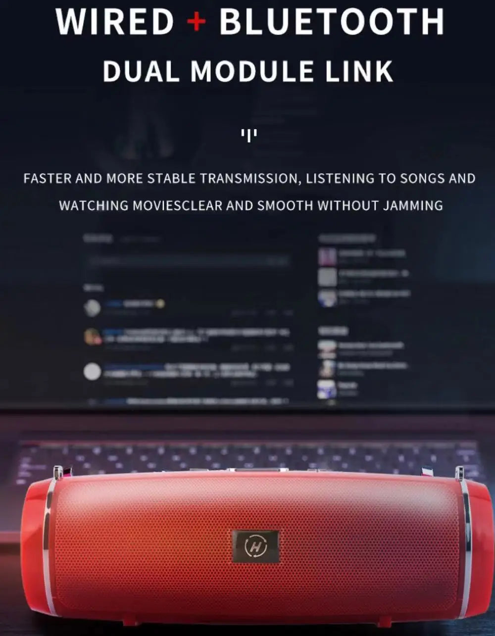 200W Peak Power Portable Bluetooth Speaker IPX7 Waterproof Outdoor HIFI Pillar Subwoofer Stereo Soundbox FM Radio TF Boom Box