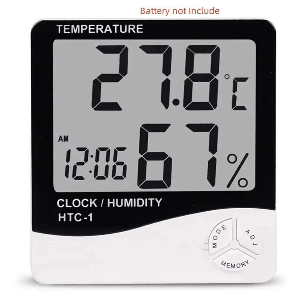 Digital Thermometer Hygrometer with Clock
