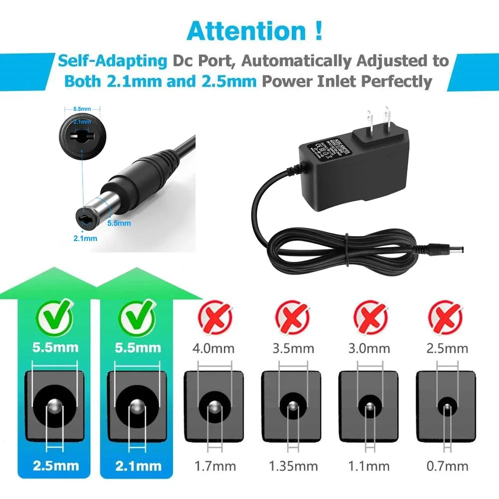 AC110-240V To DC 5V 9V 12V 24V 1A 2A 3A Universal Power Adapter 5.5*2.1/2.5mm EU US AU UK Supply Charger for LED Strip Light TV