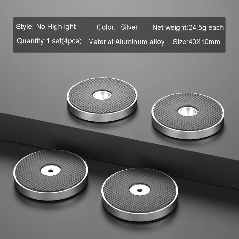 4pcs HiFi Audio Speaker Amplifier CD Player Aluminum Alloy Shock Absorber Foot Pad Damping Feet Chassis Stand Isolation Spike