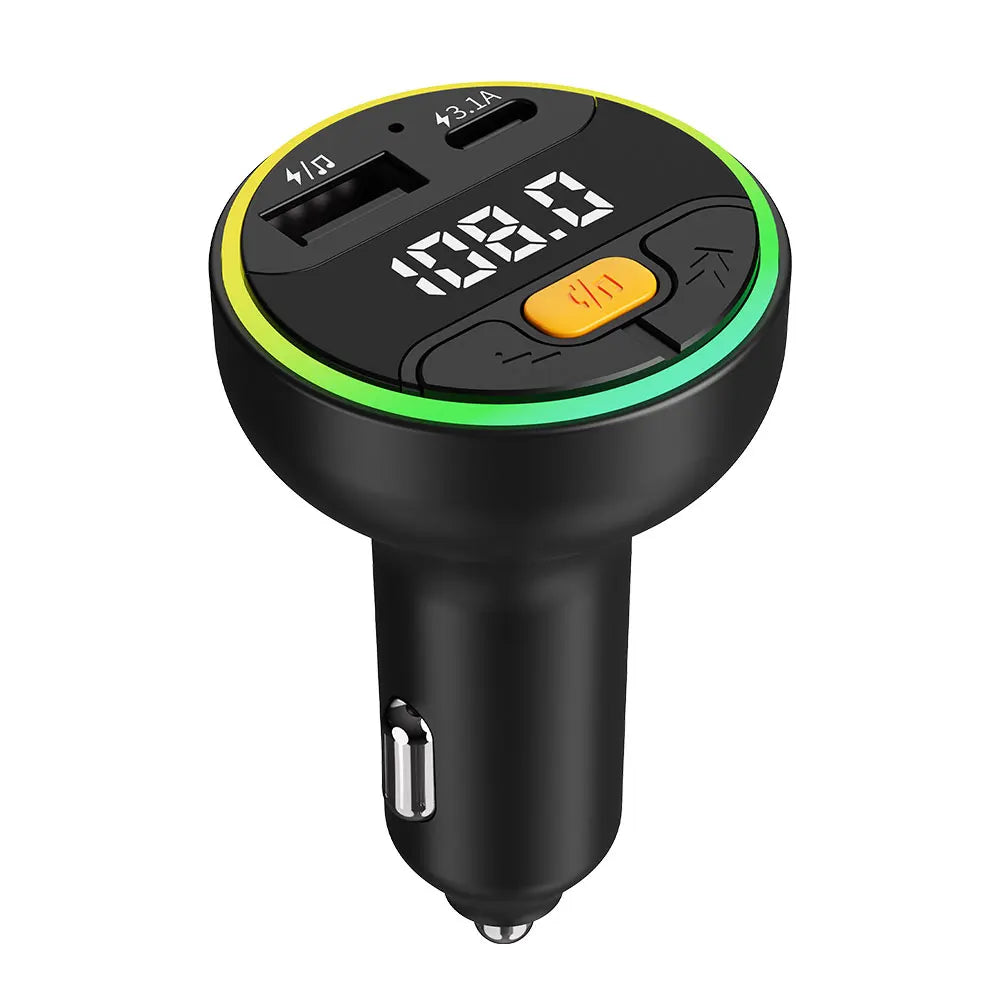 Car FM Transmitter Bluetooth 5.3 Handsfree Wireless Car Kit USB C Car Charger Auto Radio Fm Modulator Mp3 Player Adapter