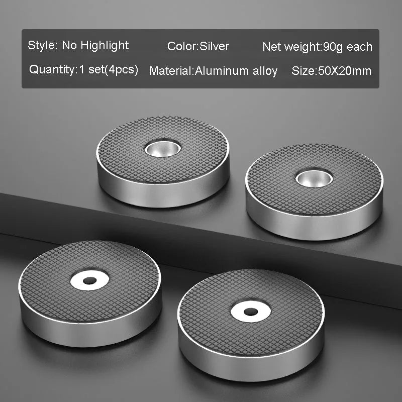 4pcs HiFi Audio Speaker Amplifier CD Player Aluminum Alloy Shock Absorber Foot Pad Damping Feet Chassis Stand Isolation Spike
