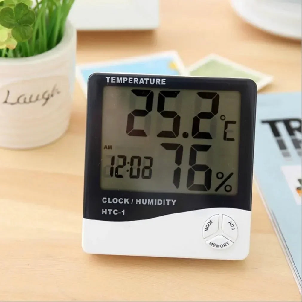 Digital Thermometer Hygrometer with Clock