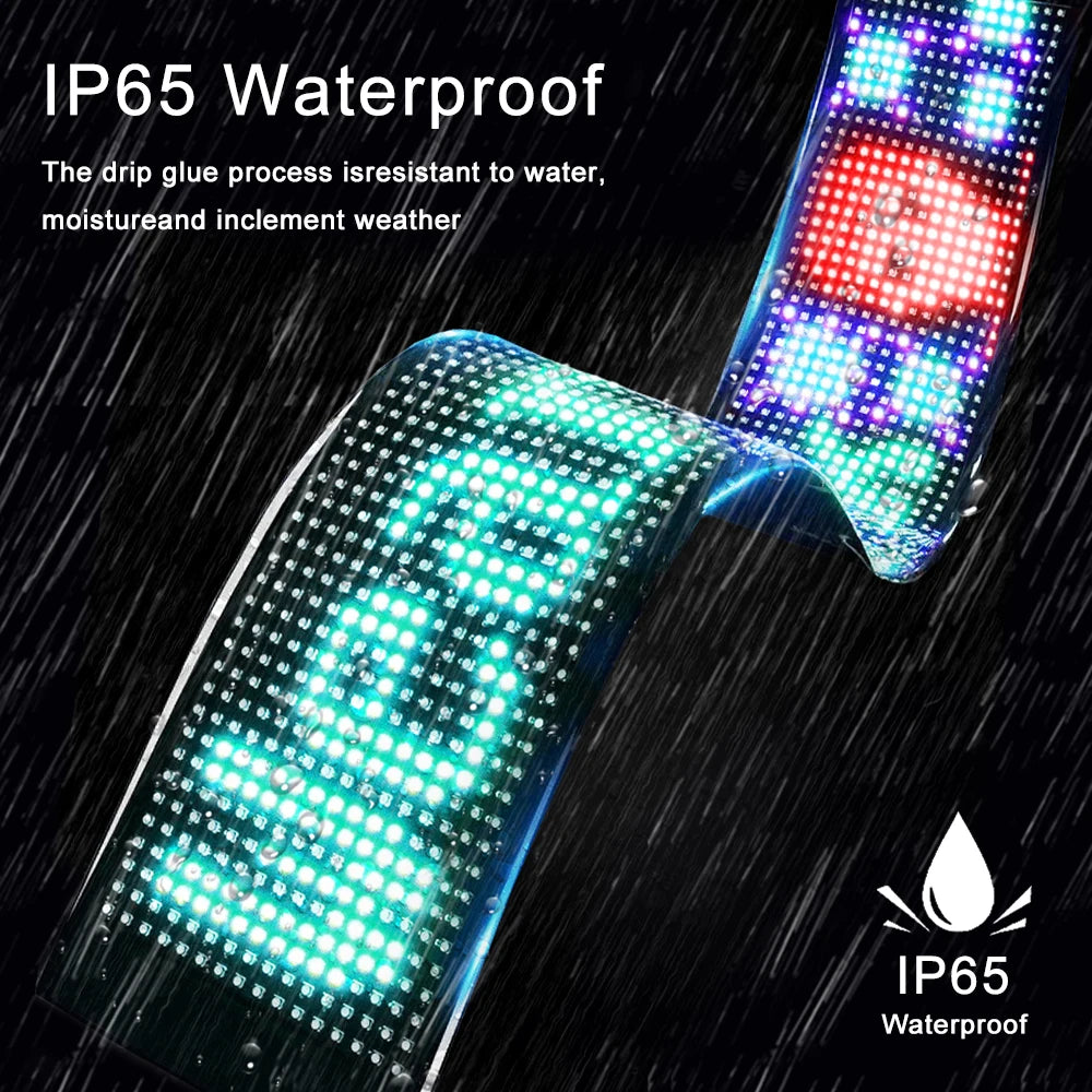 Car LED Sign Bluetooth APP LED Matrix Pixel Panel Night Light DIY Programmable Flexible LED Display For Car Store Hotel Bar