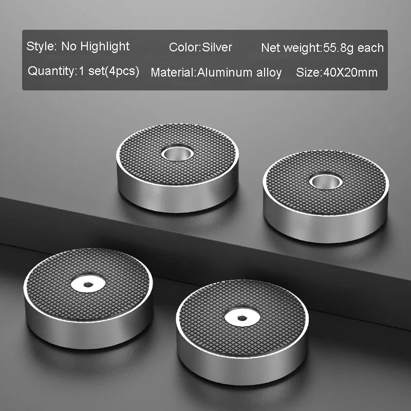 4pcs HiFi Audio Speaker Amplifier CD Player Aluminum Alloy Shock Absorber Foot Pad Damping Feet Chassis Stand Isolation Spike