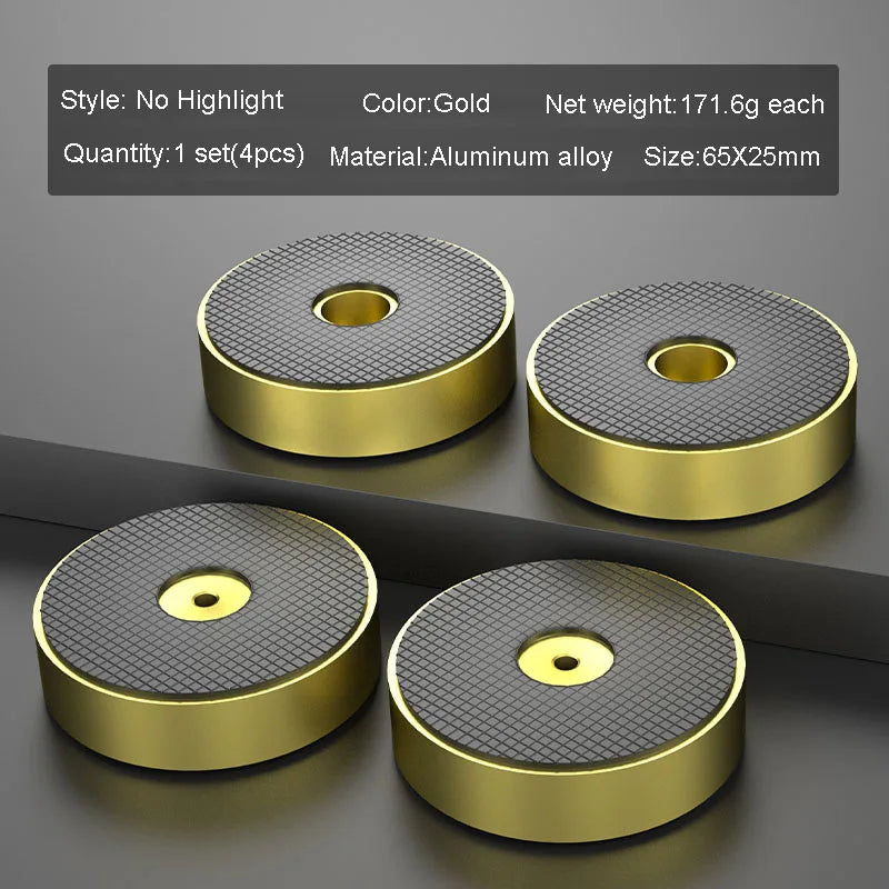 4pcs HiFi Audio Speaker Amplifier CD Player Aluminum Alloy Shock Absorber Foot Pad Damping Feet Chassis Stand Isolation Spike