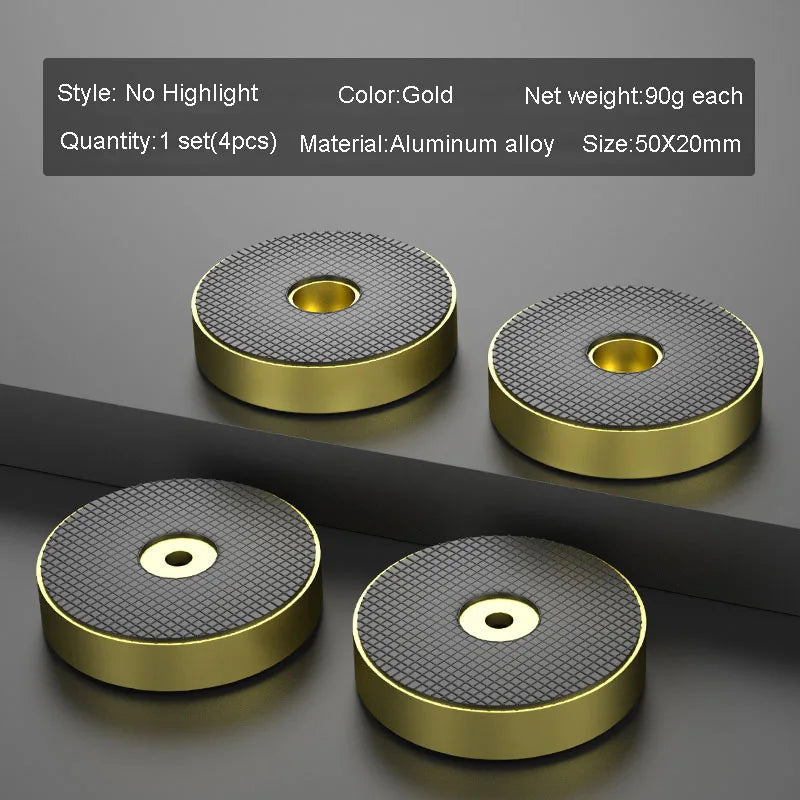 4pcs HiFi Audio Speaker Amplifier CD Player Aluminum Alloy Shock Absorber Foot Pad Damping Feet Chassis Stand Isolation Spike