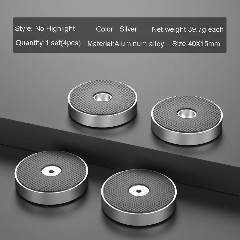 4pcs HiFi Audio Speaker Amplifier CD Player Aluminum Alloy Shock Absorber Foot Pad Damping Feet Chassis Stand Isolation Spike