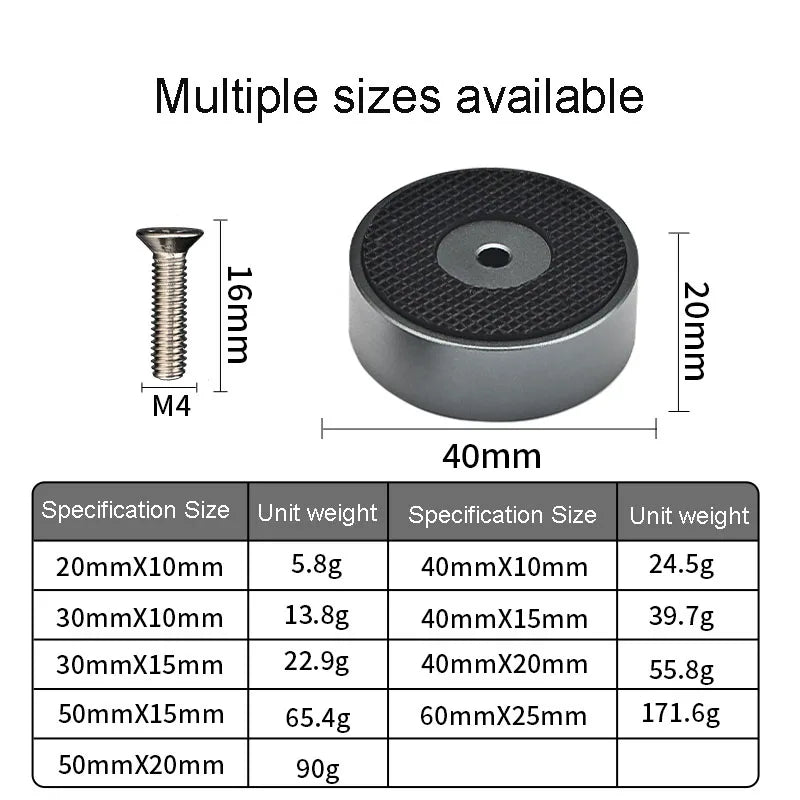 4pcs HiFi Audio Speaker Amplifier CD Player Aluminum Alloy Shock Absorber Foot Pad Damping Feet Chassis Stand Isolation Spike