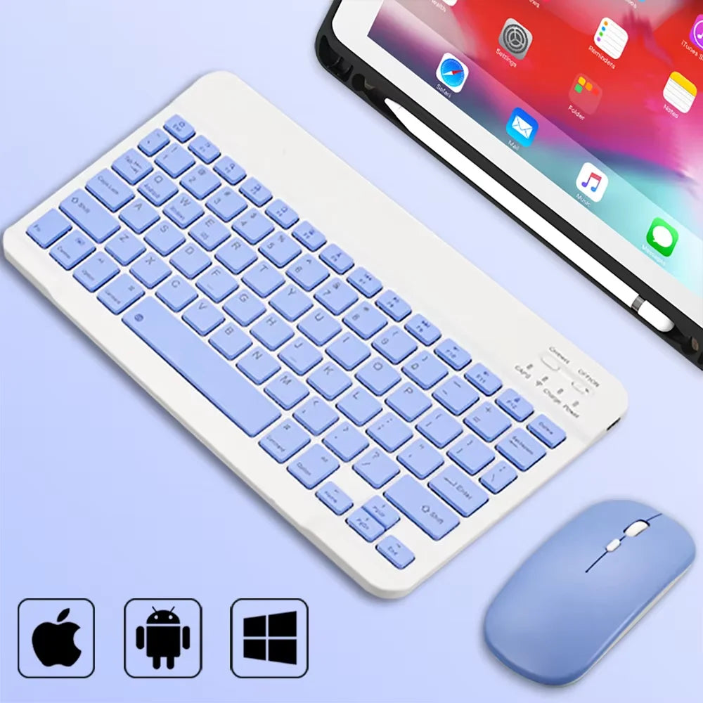 10 inch Bluetooth Wireless Keyboard Mobile Phone Tablet Keyboard And Mouse New Mini Bluetooth Keyboard Ipad Accessories Keyboard