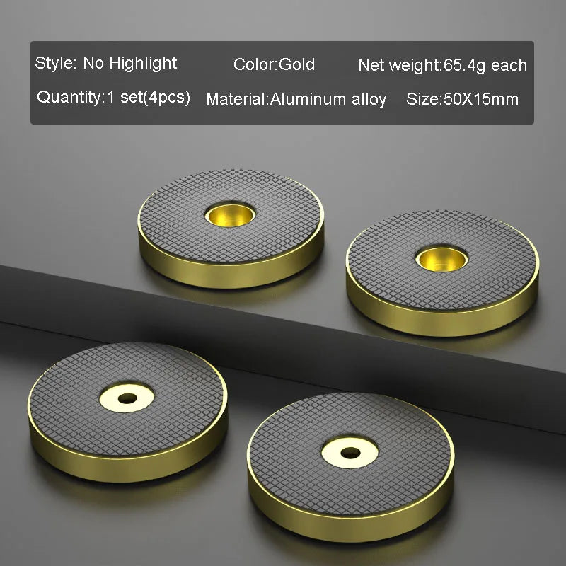 4pcs HiFi Audio Speaker Amplifier CD Player Aluminum Alloy Shock Absorber Foot Pad Damping Feet Chassis Stand Isolation Spike