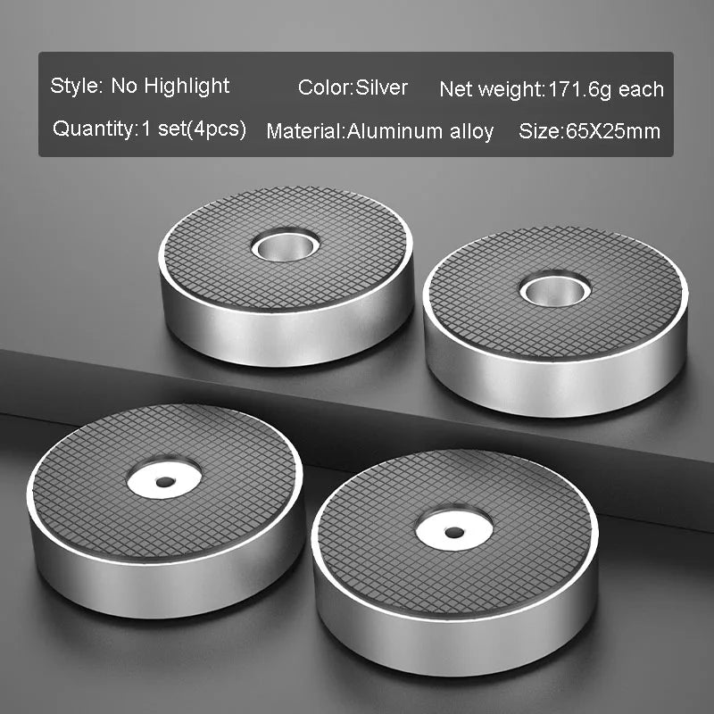 4pcs HiFi Audio Speaker Amplifier CD Player Aluminum Alloy Shock Absorber Foot Pad Damping Feet Chassis Stand Isolation Spike