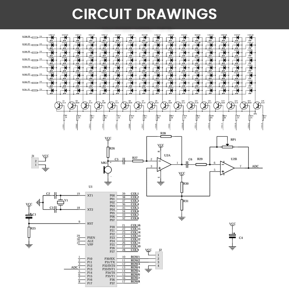 DIY LED Soldering Kit Sound-Control Melody Lamp Spectrum Electronic Fabrication Project Rhythm Lamp Display